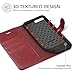 TUCCH iPhone 8 Plus Wallet Case, iPhone 7 Plus Case [Card Slot] Leather Flip Wallet Phone Case for iPhone 8 Plus / 7 Plus (5.5 Inch), Red