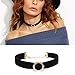 Black Choker Necklace Set,Hidreams Velvet Choker Necklaces Stretch Lace Gothic Tattoo for Women and Girls,16 PCS