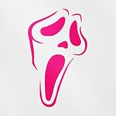 Transparent Decal Stickers of Scream Stencil (Pink) Premium Waterproof Vinyl Decal Stickers for Laptop Phone Accessory Helmet Car Window Mug Tuber Cup Door Wall Decoration ANDstic0a2420PIAA