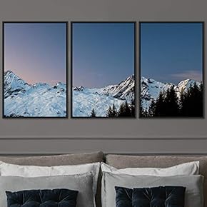signwin 3 Piece Framed Canvas Wall Art Snow...
