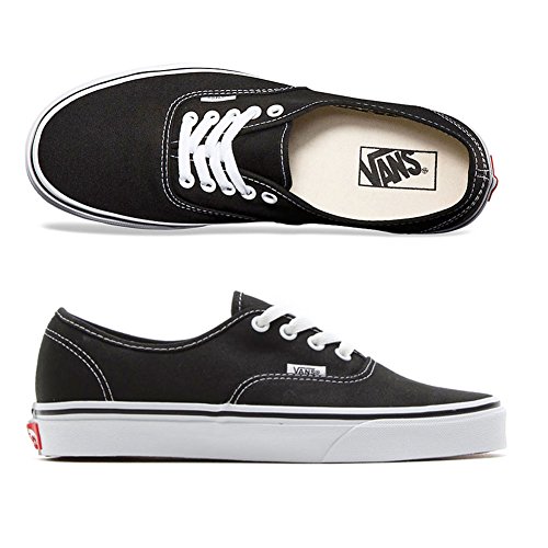 Vans Unisex Authentic(tm) Core Classics Black Sneaker Men's 8, Women's 9.5 Medium
