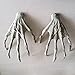 G GIFTOWER Plastic Skeleton Witch Hands Statue, White, Halloween Decoration