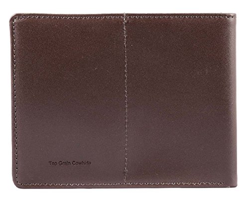 Big Skinny Men's Super Skinny Leather Bi-Fold Slim Wallet, Holds Up to 30 Cards, Brown
