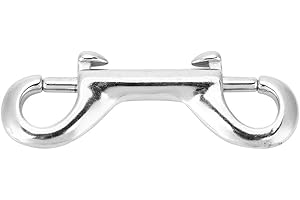 equlup Diving Clip, Quick Release Snap Shackle 316 Stainless Steel Scuba Buckle Double Ended Snap Marine Grade Chain Clip Key Holder for Dog Leash Feed Bucket