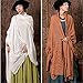Yesno O159 Women Large Scarves Wraps Poncho Shawl for Dress Casual Embroidery 100% Cotton