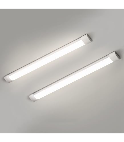 colmeguna 2 Packs 2FT LED Batten Light, Ultra-Thin Ceiling Surface