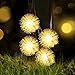 LOENDE Chuzzle Ball Solar String Lights Christmas Lights 8 Modes Solar Powered Outdoor String Lights for Christmas Wedding Home Garden Patio Party, Heavy-Duty 100% Waterproof, 50 LED, Warm White