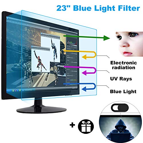 23″ Eyes Protection Anti Blue Light Anti Glare Screen Protector fit 23 Inches 16:9 Widescreen Desktop Monitor Screen (20″x11.3″). Reduces Digital Eye Strain Help You Sleep Better