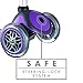 Globber 3 Wheel Adjustable Height Scooter (Dark Purple/Gray)