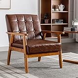 Ufurpie Mid Century Modern Arm Chair with Wood