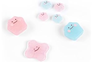 Yocore Blue Pink Switch Thumb Grip Caps Set,Soft Silicone Key Buttons Sticker Joystick Cover Caps for Switch-BBG