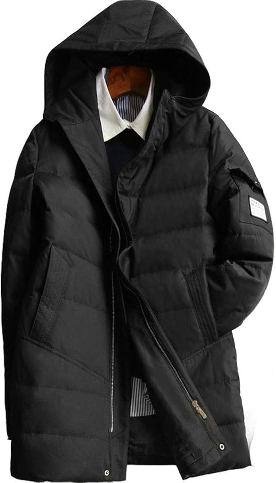 Amazon Kayaa メンズ ダウンコート ベンチコート ダウンジャケット ダウン コート ジャケット ライトダウン ロング丈 ビジネス アウター フード付き 防寒コート 綿服 暖かい 冬 コート ジャケット 通販