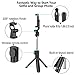 Selfie Stick with Tripod Stand and Remote Control, Extendable 7.3-27 inch Selfie Stick for iPhone X/iPhone 8/8Plus/iPhone 7/7Plus/Galaxy Note8/S8/Plus/S9/plus,Huawei,More,360° Clamp/225° Neck Rotation