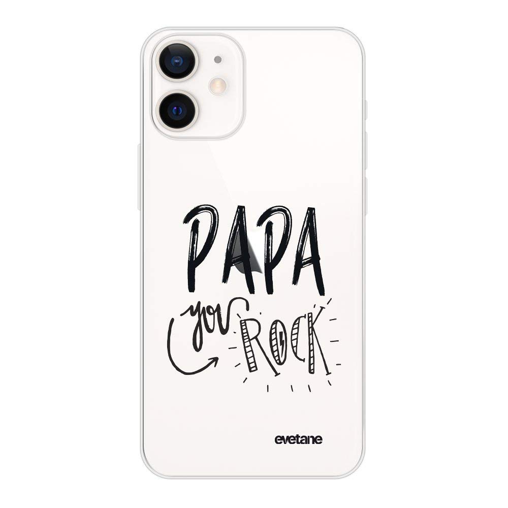 Evetane Papa You Rock Case for iPhone 12 Mini 5.4 Inches — image 1