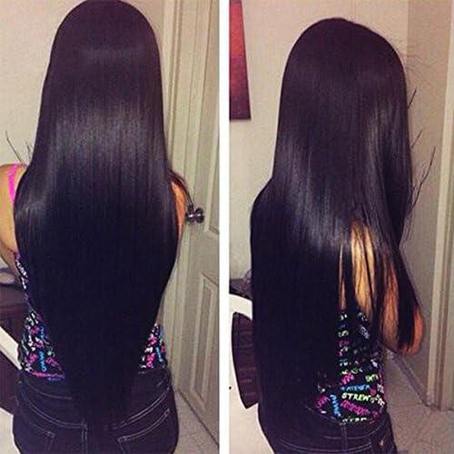 OYM HAIR Brazilian Straight Hair 4 Bundles 100% Unprocessed Virgin Human Hair Weave Silky Straight Extensions Natural Color (8 10 12 14)
