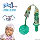 PBnJ baby Pacifier Clip Holder Strap Leash Tether for Boys and Girls with Safe Plastic Clip (Jungle - Single)