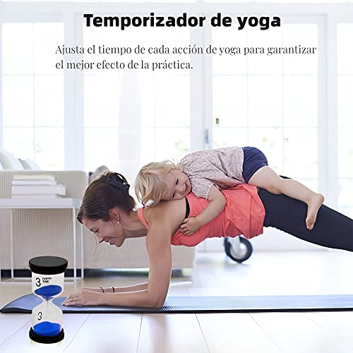 Reloj de Arena de 6 Piezas, Temporizador de Arena para Niños 1/3/5/10/15/30 Minutos para Cocinar, Hornear, Juego, Ejercicio, Temporizador de Reloj de Arena para Decoración de la Oficina en el Hogar