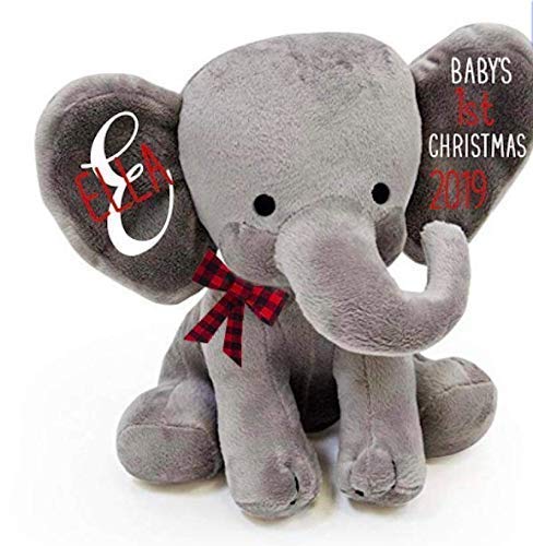 personalized stuffed elephant for baby