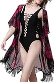 Arisingdeals Women Plus Size Beach Wear Cover Up Floral Bikini Dress