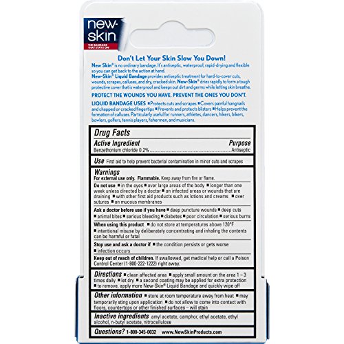 NewSkin Liquid Bandage, 1 Ounce Liquid Bandage for HardtoCover