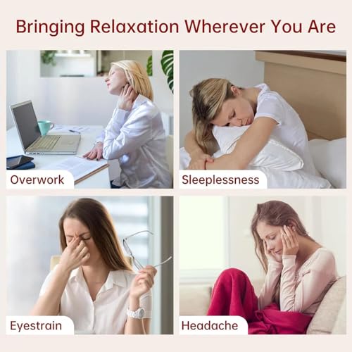 Beauenty Electric Airbag Head Massager, Air Compression Headband Scalp Massager Helmet with 3 Modes 5 Heating, Adjustable Size, For Stress Relief and Headaches