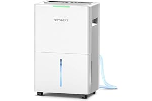 WPSOERT 4000 sq.ft Dehumidifier for Basement with Drain Hose, 45 Pint Dehumidifiers for Home, Smart Compressor Dehumidifies for Large Room, Bedroom, 3 Modes, Intelligent Humidity Control, Auto Defrost