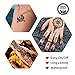 SKYMORE Temporary Tattoo Kit, Conical Temporary Art Tattoos Painting, 20 pcs Free Adhesive Stencils