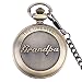SwitchMe Retro Quartz Pocket Watch Japan Movement with Belt Clip Chain for Grandpa