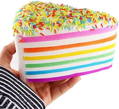 Kayoon Random 5.5" Jumbo Kawaii Squishy Rainbow Sandwich Triangle Cake Slow Rising Bread Hand Wrist Squeeze Toy Gift