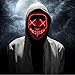 LED Halloween Mask - Halloween Scary Cosplay Light up Mask, EL Wire Mask Glowing mask for Halloween Festival Party (Red)