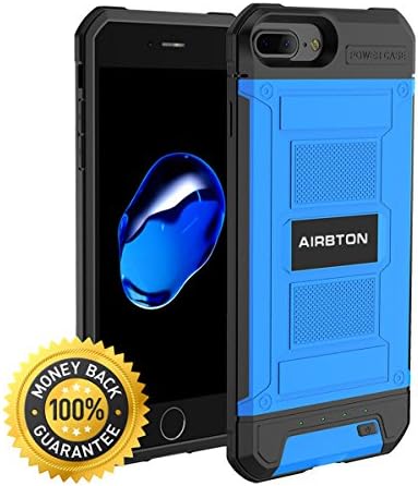 iPhone 6 Plus Charging Case, Airbton Battery Case for iPhone 7 Plus/8 Plus, Ultra Slim iPhone Backup Battery with 4200 mAh Capacity, Heavy Duty Protection Battery Charger Case, Navy Blue