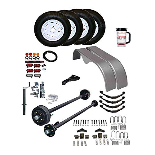 Covered Cargo Trailer Parts Kit - 7,000 lb - Brake Axle with Idler Axle - Frame Width 60" - Model 12CC (Deluxe)