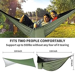 Camping Hammock - Hammocks with Mosquito Net Tent