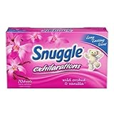 Snuggle Exhilarations Fabric Softener Dryer Sheets, Wild Orchid & Vanilla, 70-Count (Pack of 3)