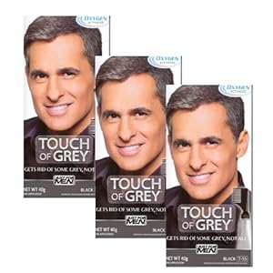 3 X Touch Of Grey Mens Hair Treatment Colour Multi Pack Just For