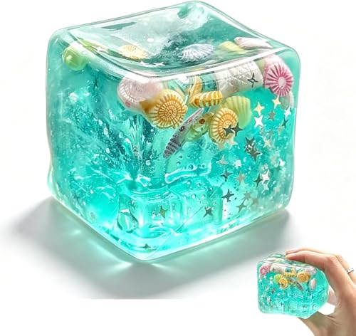 SLEEPHEAD®Ice Cube Fidget Toys - Sensory Toys with Real Sea Shells