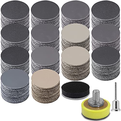 180 Pieces 1 Inch Sanidng Disc, GOH DODD Wet Dry Sanding Pads with