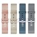 Vancle Replacement Bands Compatible with Fitbit Blaze, 4 Pack (Rose Gold, Gold, Slate, Gray, Small)