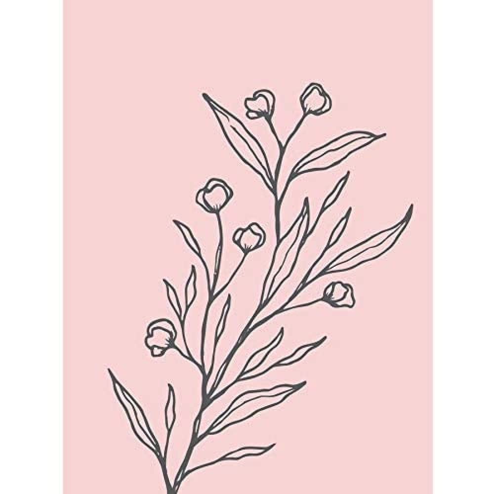 Wee Blue Coo Blush Pink Plant Flowers Leaves Art Print Canvas Premium Wall Decor Poster Mural