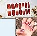 6 Sheets Full Nail Wraps Art Polish Stickers Decal Strips Adhesive False Nail Design Manicure Set with 1Pc Nail Buffers Files for Women Girls