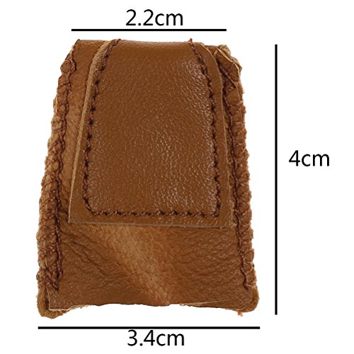 3 Pack Leather Coin Thimble Comfortable Thimble With Metal Tip DIY Sewing Tool Handmade Needlework Thimble Cover By DINGJIN