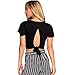 OUMAL Women Girls Lady Sexy Crop Top Skeleton Hands Printed Halloween Short Sleeve T Shirt