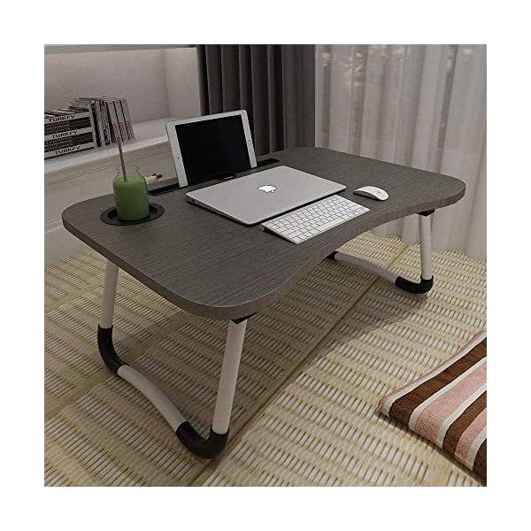 VLikeze-Laptop-Desk-Laptop-Bed-Table-with-Foldable-Legs-Cup-Slot-Reading-Holder-Notebook-Stand-Breakfast-Bed-Tray-Book-Holder-for-Sofa-Bed-Terrace-Balcony-Garden-Black VLikeze Laptop Bed Table, Portable Bed Desk for Laptop, Foldable Laptop Lap Desk with Cup Holder Laptop Stand Breakfast…