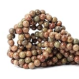 Qiwan 45PCS 8mm Natural Colorful Texture Jade Gemstone Round Loose Beads for Jewelry Making Handmade Materials 1 Strand 15