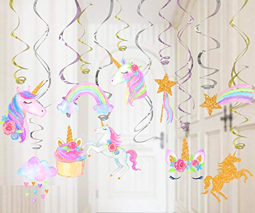 3 Unicorn+Hanging+Decorations+Unicorn+Birthday+Supplies