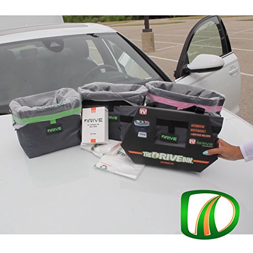 Drive Auto Products Car Trash Can, Green (2-Pack) Best Garbage Bag for Litter, Free Waste Basket Liners - Hanging Recycle Kit is Universal & Waterproof, Versatile Drink Cooler or Road Trip Bundle - Thumbnail 7