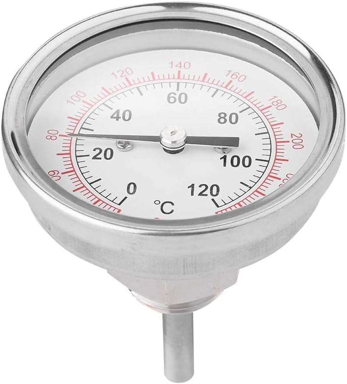 Hot Water Pipe Thermometer 0120C 63MM Waterproof Dial Horizontal