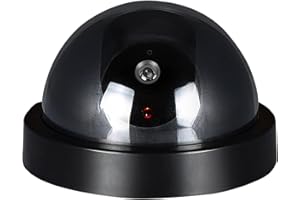JOOAN Fake/Dummy Dome Security Camera Hemisphere Type Home/Store Surviellance Equipment with Twinkle Red Led