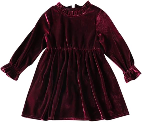 Amazon Co Jp Cousannory ワンピース 子供 ベビー 長袖 女の子 ドレス プリンセス おしゃれ 無地 フリル キッズドレス ベルベット 子供ドレス フォーマル ガールズ お嬢様 チュニックワンピース 女児 ベビードレス 春秋冬 発表会 結婚式 パーティー 服 ファッション小物