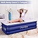 OlarHike Twin Air Mattress with Built-in Pump, Elevated Double High Airbed for Guests, Blow Upgraded Camping Beds for Adults, Flocked Top, Inflated Size: 75×40×18 inches, 18, Blue